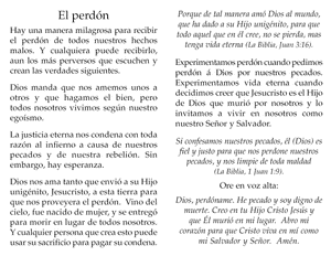 The Road to Forgiveness (Spanish, tratados cristianos $.03 c/u)