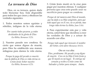 The Tenderness of God (Spanish, folletos evangélicos $ .03 c/u)